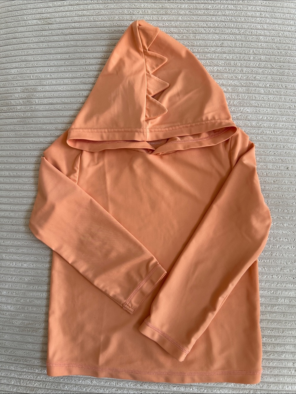 Carter’s Kids Peach Hooded Swim Top with Dino Spikes in Size 4T